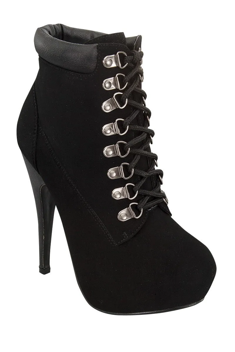 Adidas Ballet Shoes Taekwondo Ladies fashion military inspired ankle boot, closed almond toe, block stiletto heel, lace up closure, with grommets