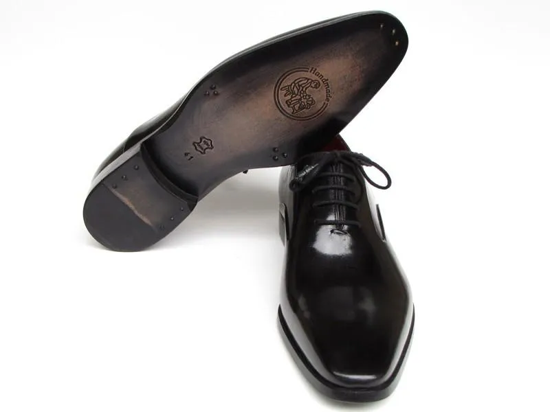 Paul Parkman Black Oxfords - 019-BLK Dark Brown Dress Shoes Black Pants
