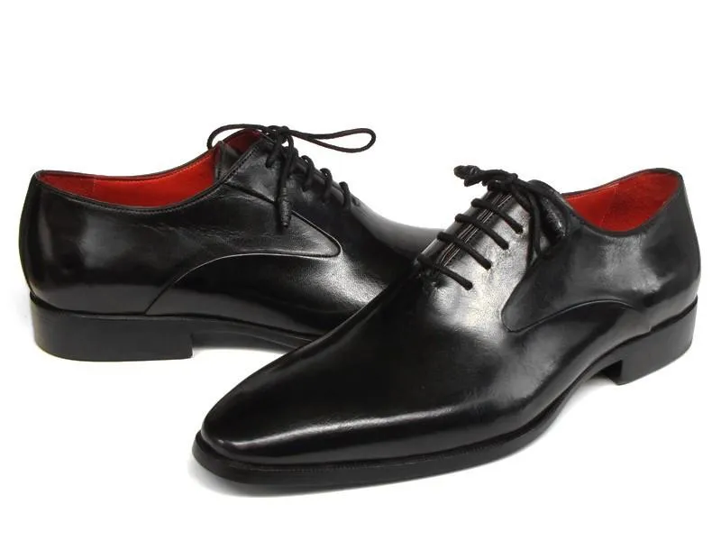 Paul Parkman Black Oxfords - 019-BLK Big Dress Shoes