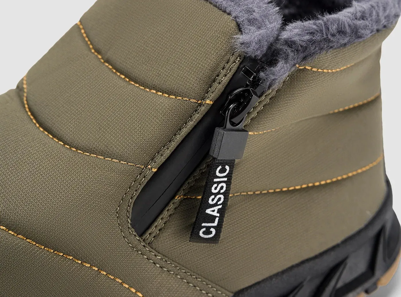 Supertech R Boots FitVille Men's Retro Round Toe Snow Boots