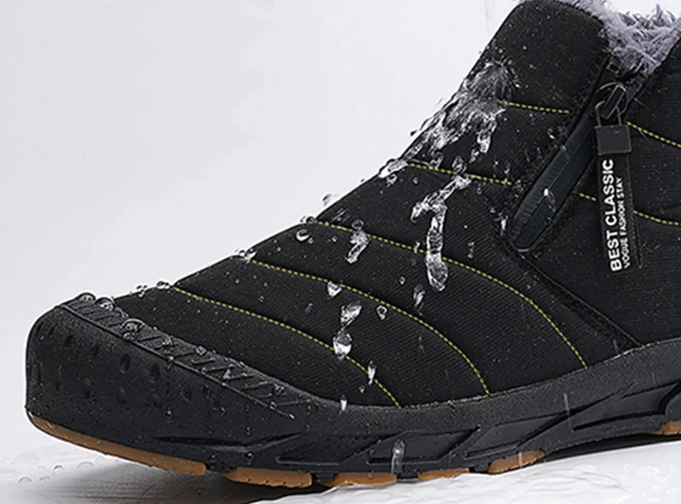 FitVille Men's Retro Round Toe Snow Boots Bean Boots Duck Boots