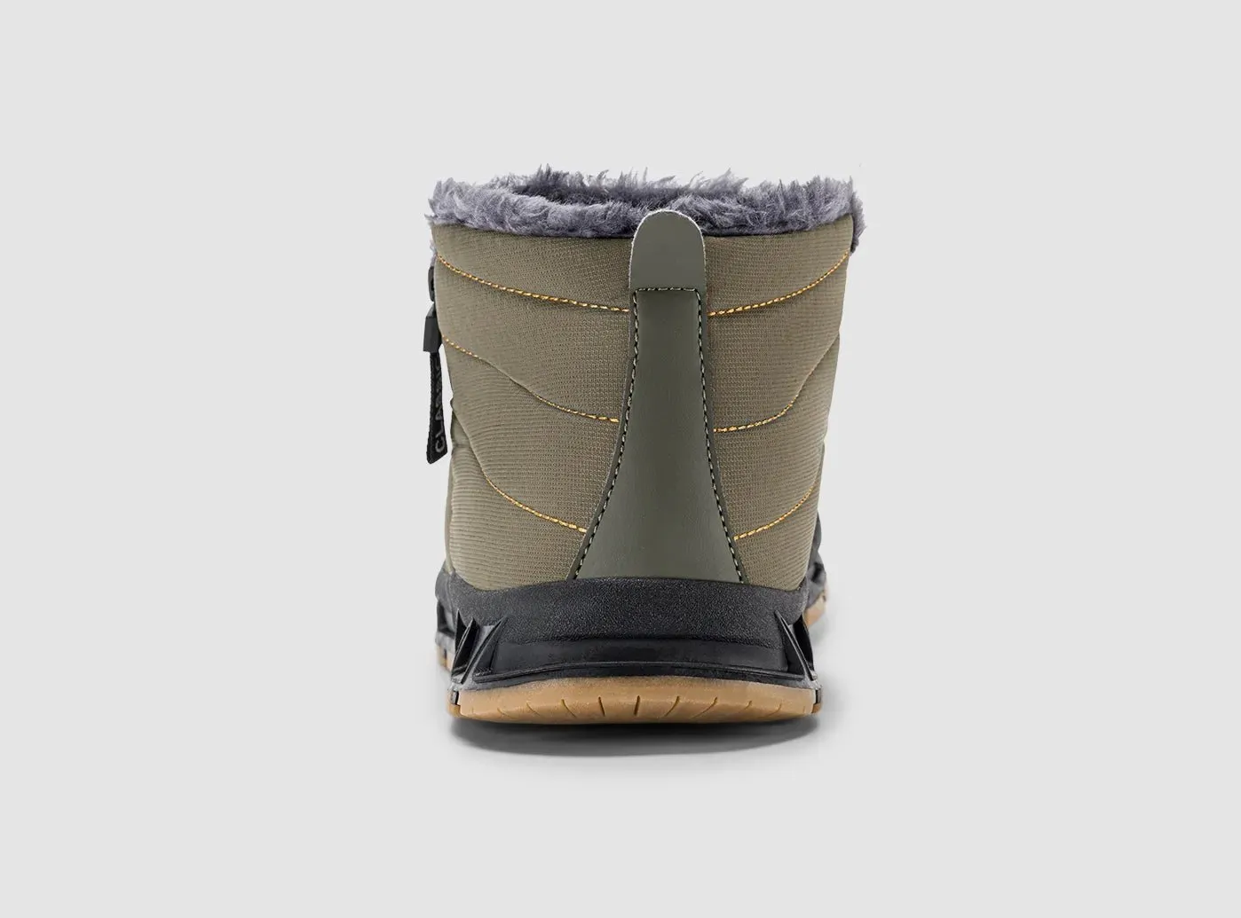 Open Toe Open Heel Boots FitVille Men's Retro Round Toe Snow Boots