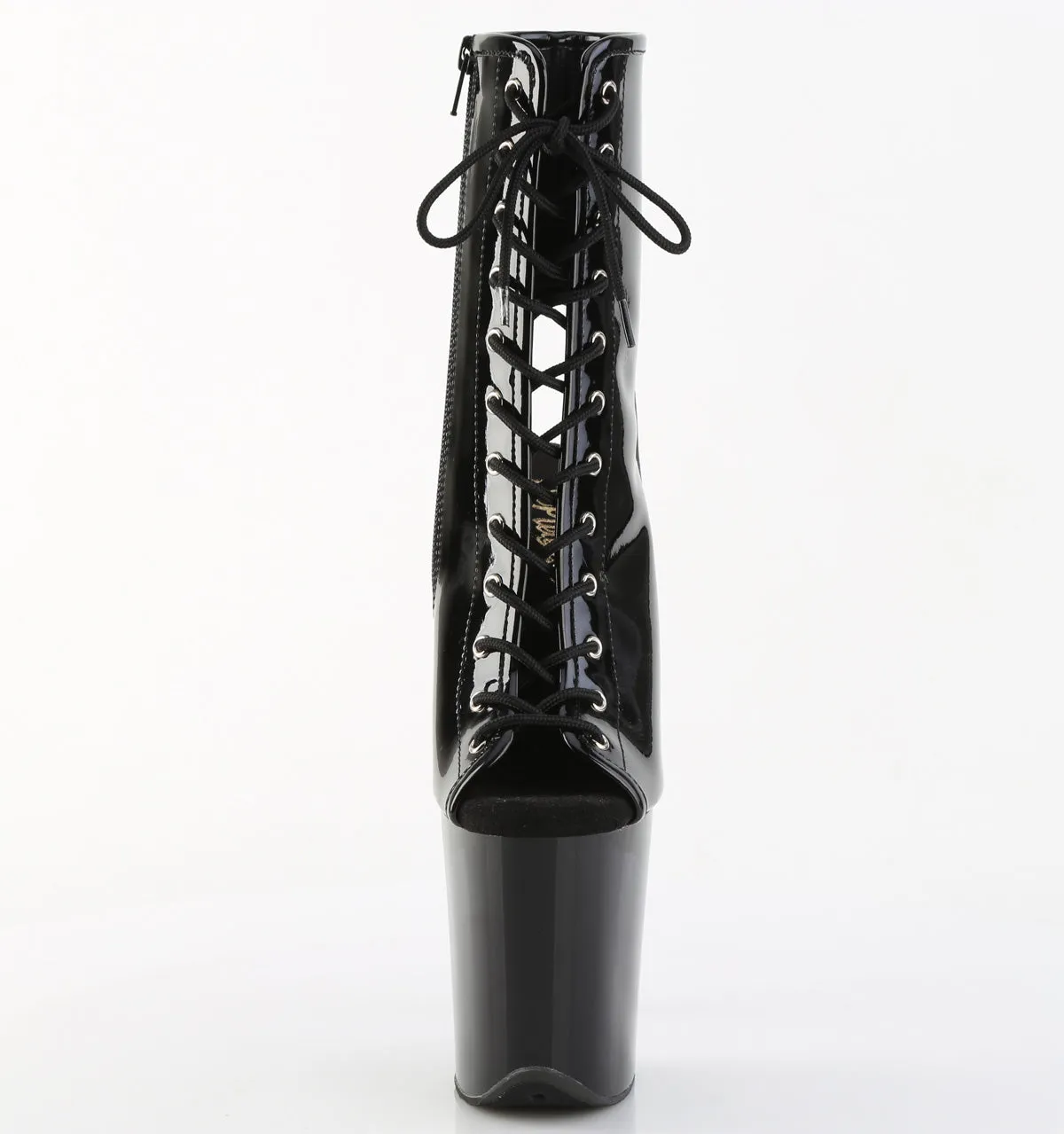 Oikawa Asics Shoes FLAMINGO-1016 Pleaser Black Patent Sexy Platform Shoes (Pole Dancing Heels)