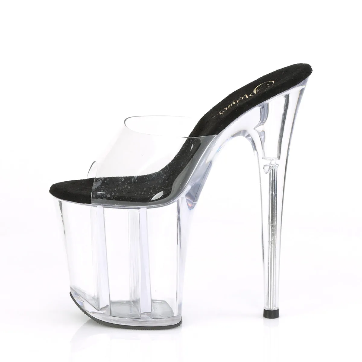 FLAMINGO-801 Pleaser Clear/Black Sexy Platform Shoes (Pole Dancing Heels) Asics Running Shoe Laces