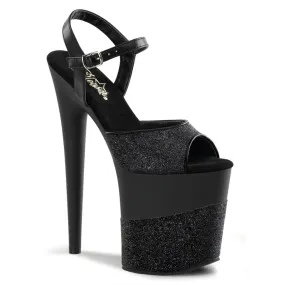 FLAMINGO-809-2G Pleaser Black Glitter Sexy Platform Shoes (Pole Dancing Heels) Dan Gable Asics Classic Wrestling Shoes