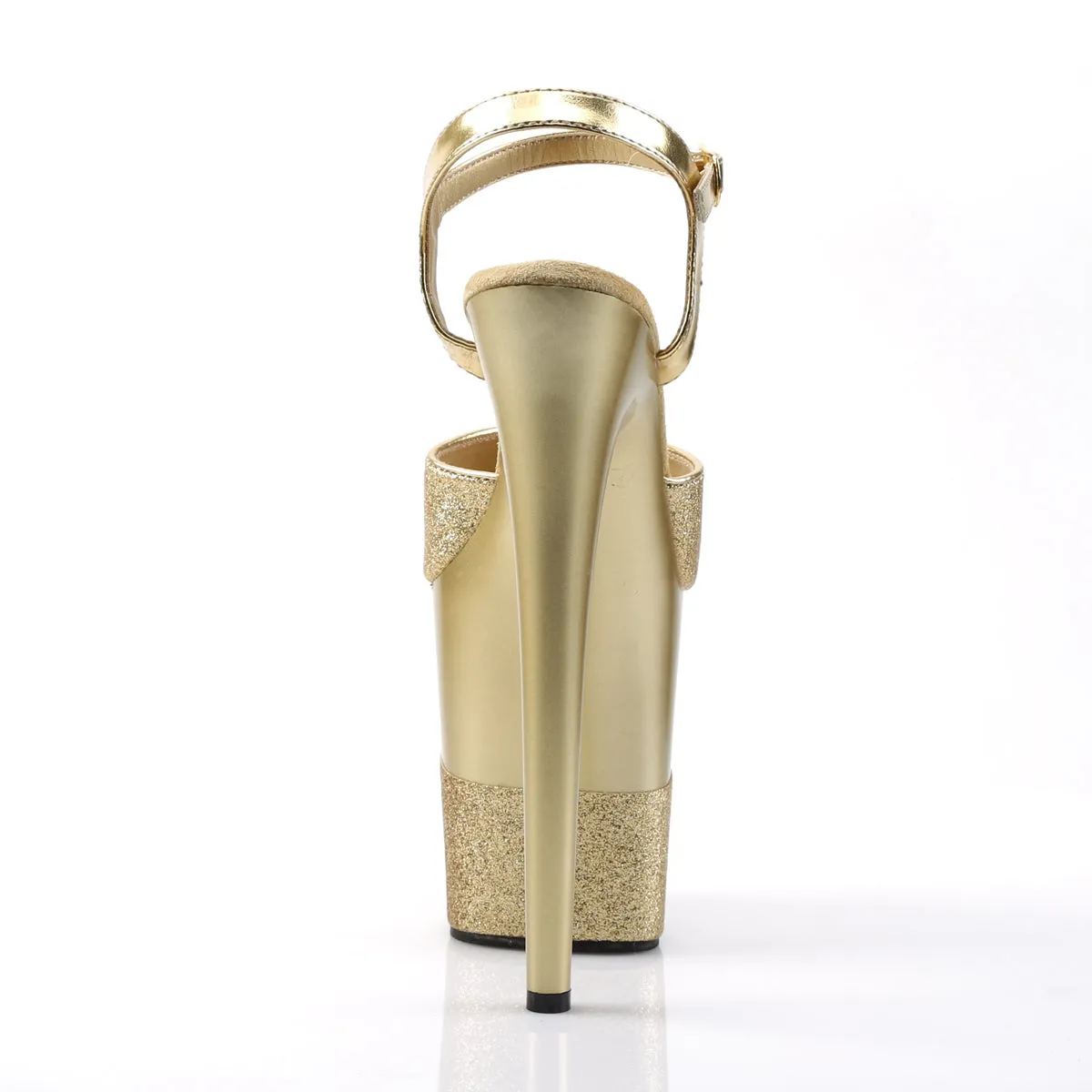 Unisex Asics Shoes FLAMINGO-809-2G Pleaser Gold Glitter Sexy Platform Shoes (Pole Dancing Heels)