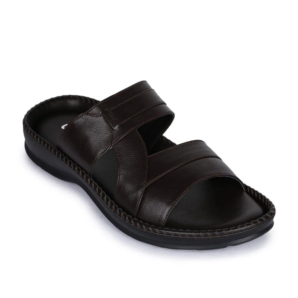 Stuffed Slippers Coolers Casual (Brown) Slippers For Men K2-01 By Liberty