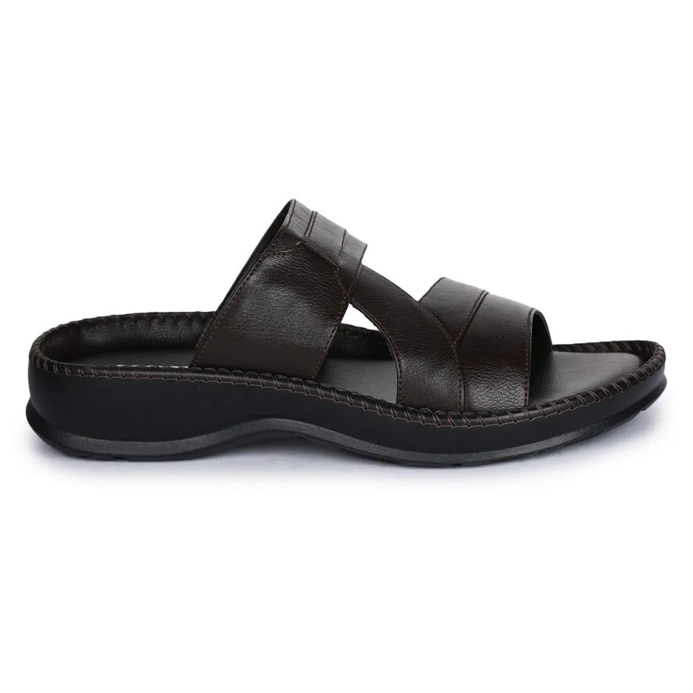 Luxury House Slippers Coolers Casual (Brown) Slippers For Men K2-01 By Liberty