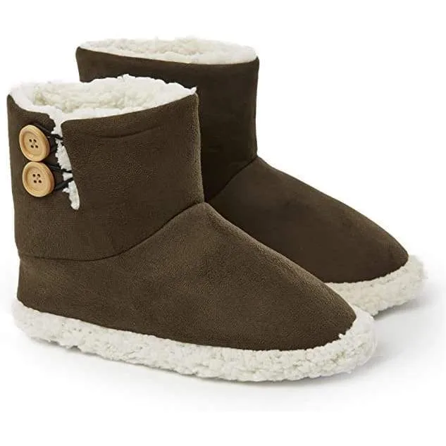 Dainese Boots Dunlop Faux Sheepskin Warm Memory Foam Indoor Outdoor Bootie Slippers for Ladies