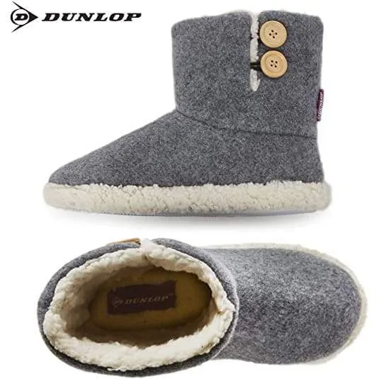 Cowboy Boots Ladies Dunlop Faux Sheepskin Warm Memory Foam Indoor Outdoor Bootie Slippers for Ladies