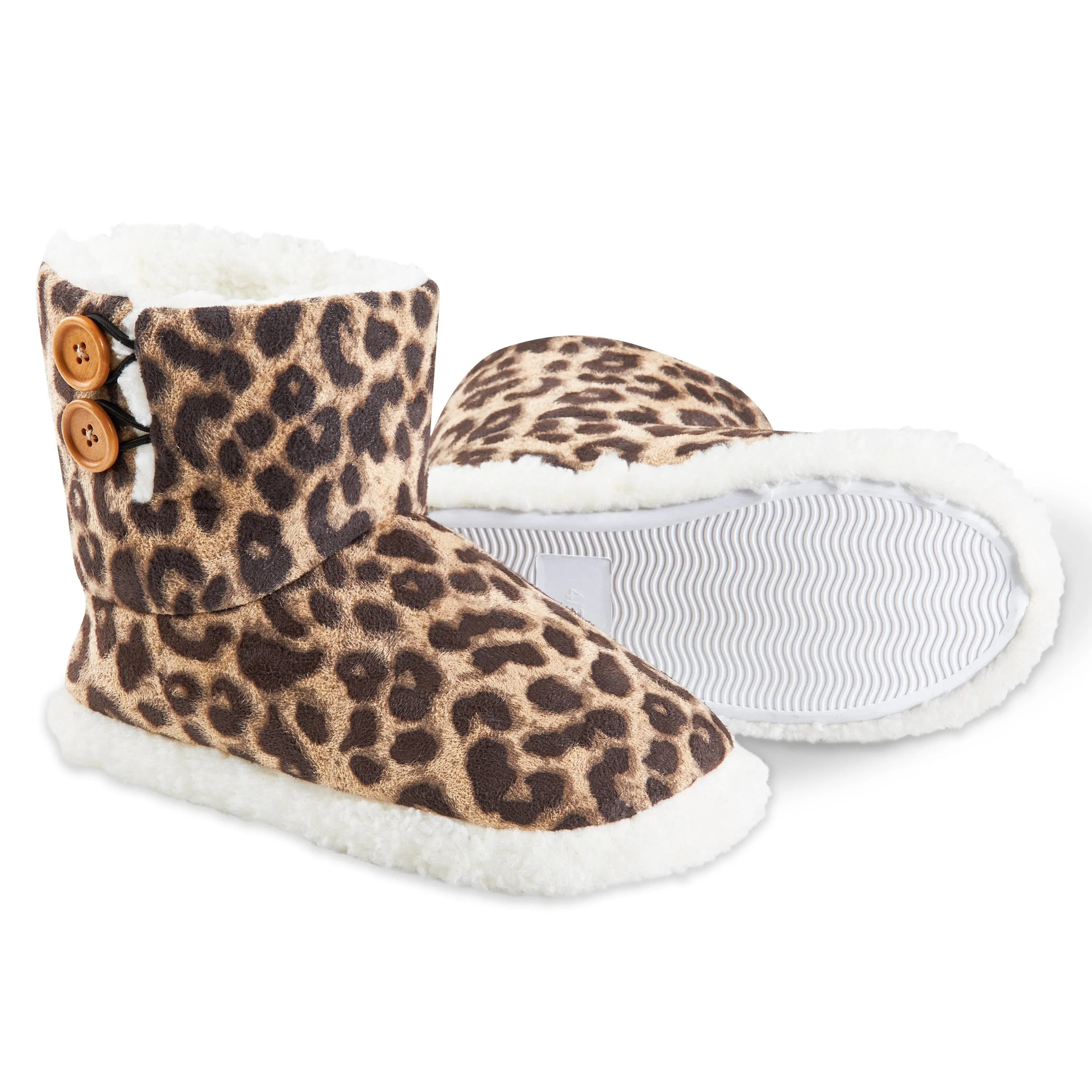 Dunlop Faux Sheepskin Warm Memory Foam Indoor Outdoor Bootie Slippers for Ladies Dancing Cowgirl Boots