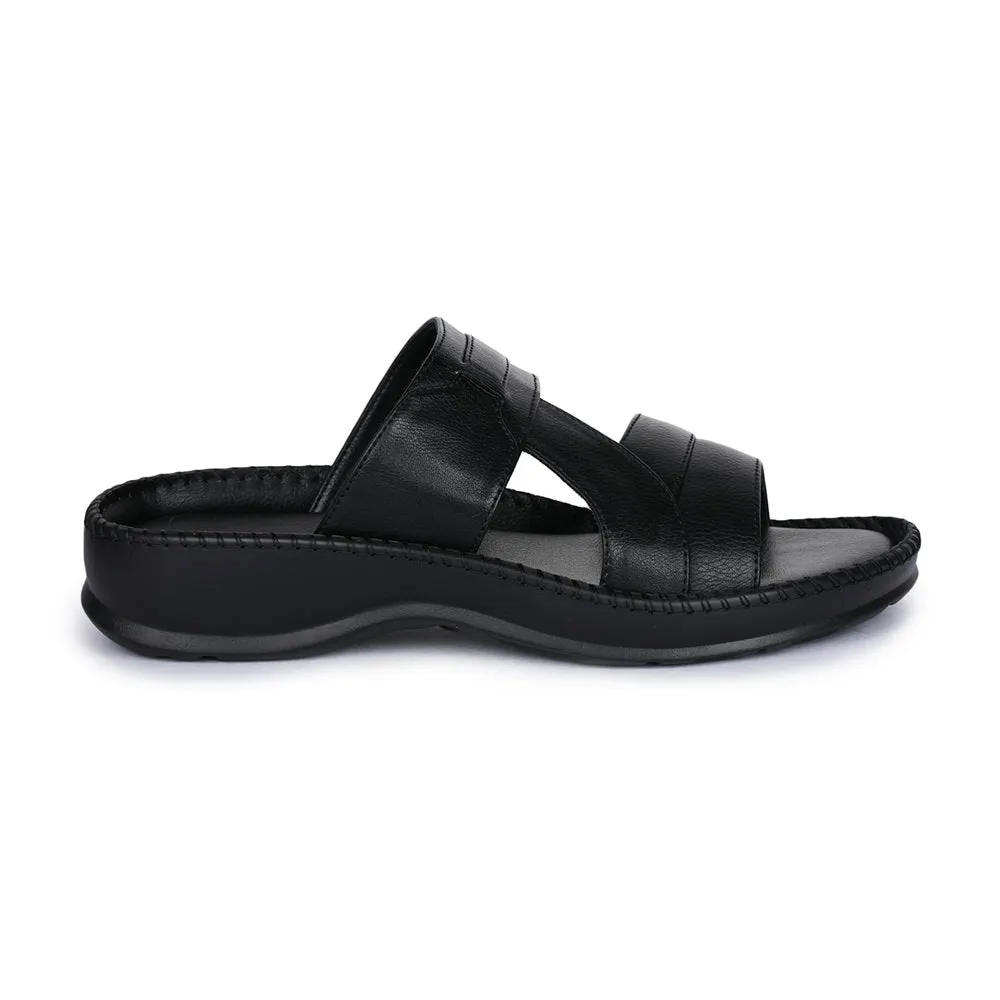 Foal Slippers Coolers Casual (Black) Slippers For Men K2-01 By Liberty