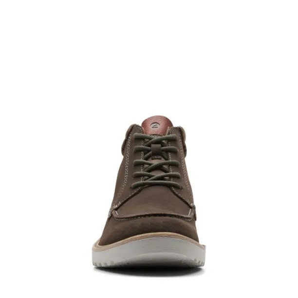 Clarks Men's Barnes Mid - Dark Grey Suede Asics Roadhawk Ff Running Shoes