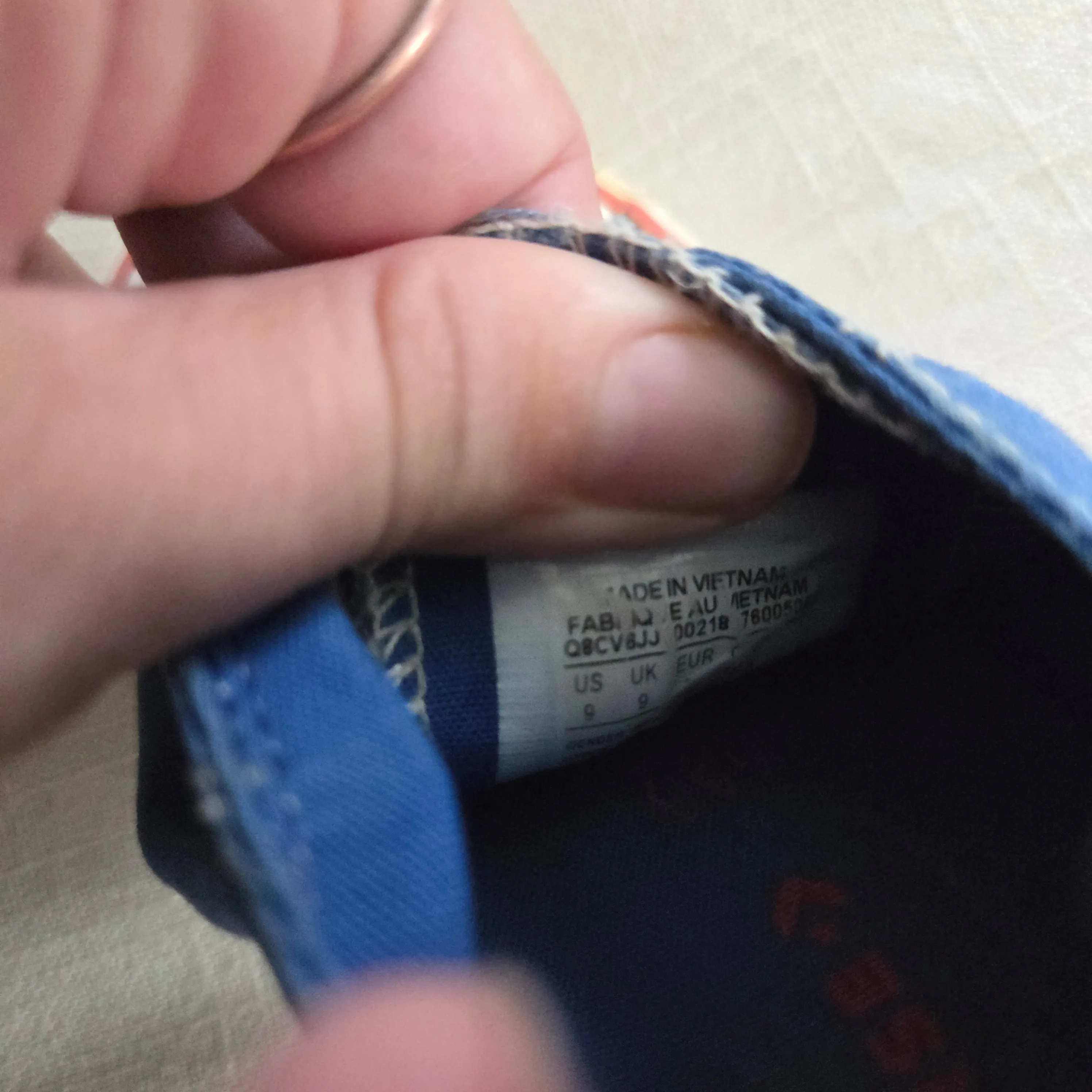 Asics A6 Shoes Converse Blue/Orange Velcro Shoes toddler 9