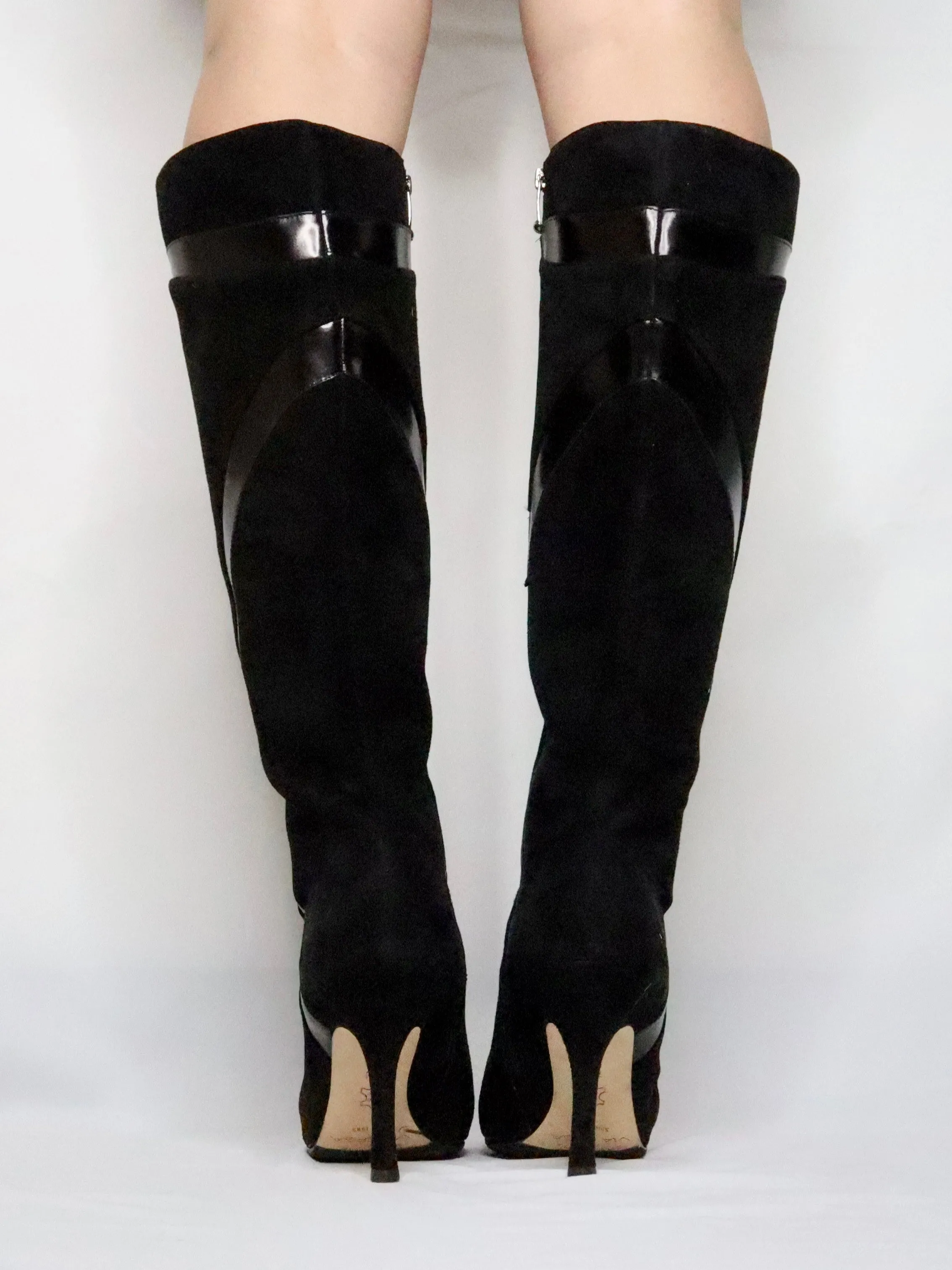 Black Knee High Boots (7 US) Adidas Latest Shoes