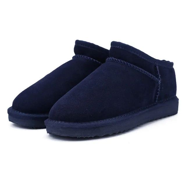 MBR FORCE Women Australia Classic Style  Snow Boots Winter Warm Leather Flats Warterproof High-quality Ankle Boots large size Kinetic Caribou Snow Boot