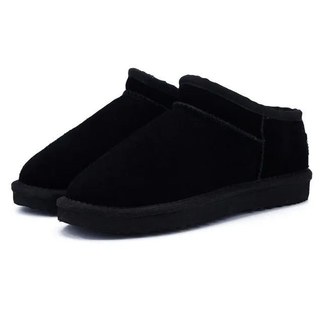 MBR FORCE Women Australia Classic Style  Snow Boots Winter Warm Leather Flats Warterproof High-quality Ankle Boots large size Best Vegan Snow Boots