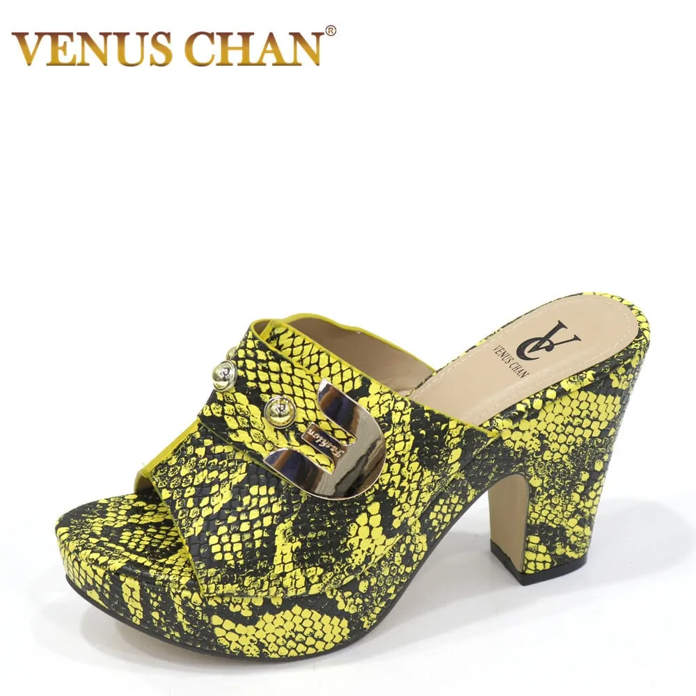 Slippers Size 3 Ladies Summer Slipper Good Quality Slippers for Women Wedding Party Pumps Women's Slippers Nigeria Style Shoes High Heel Sandals