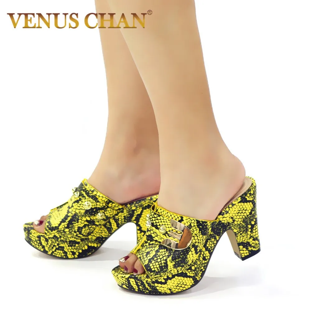 Ladies Summer Slipper Good Quality Slippers for Women Wedding Party Pumps Women's Slippers Nigeria Style Shoes High Heel Sandals Super Fluffy Slippers