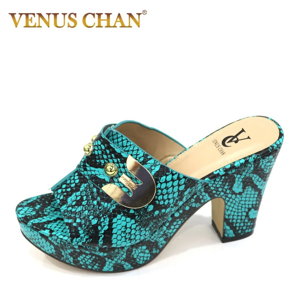 Ladies Summer Slipper Good Quality Slippers for Women Wedding Party Pumps Women's Slippers Nigeria Style Shoes High Heel Sandals Snow Leopard Slippers Worth