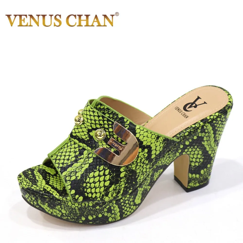 Ladies Summer Slipper Good Quality Slippers for Women Wedding Party Pumps Women's Slippers Nigeria Style Shoes High Heel Sandals Slippers Footie