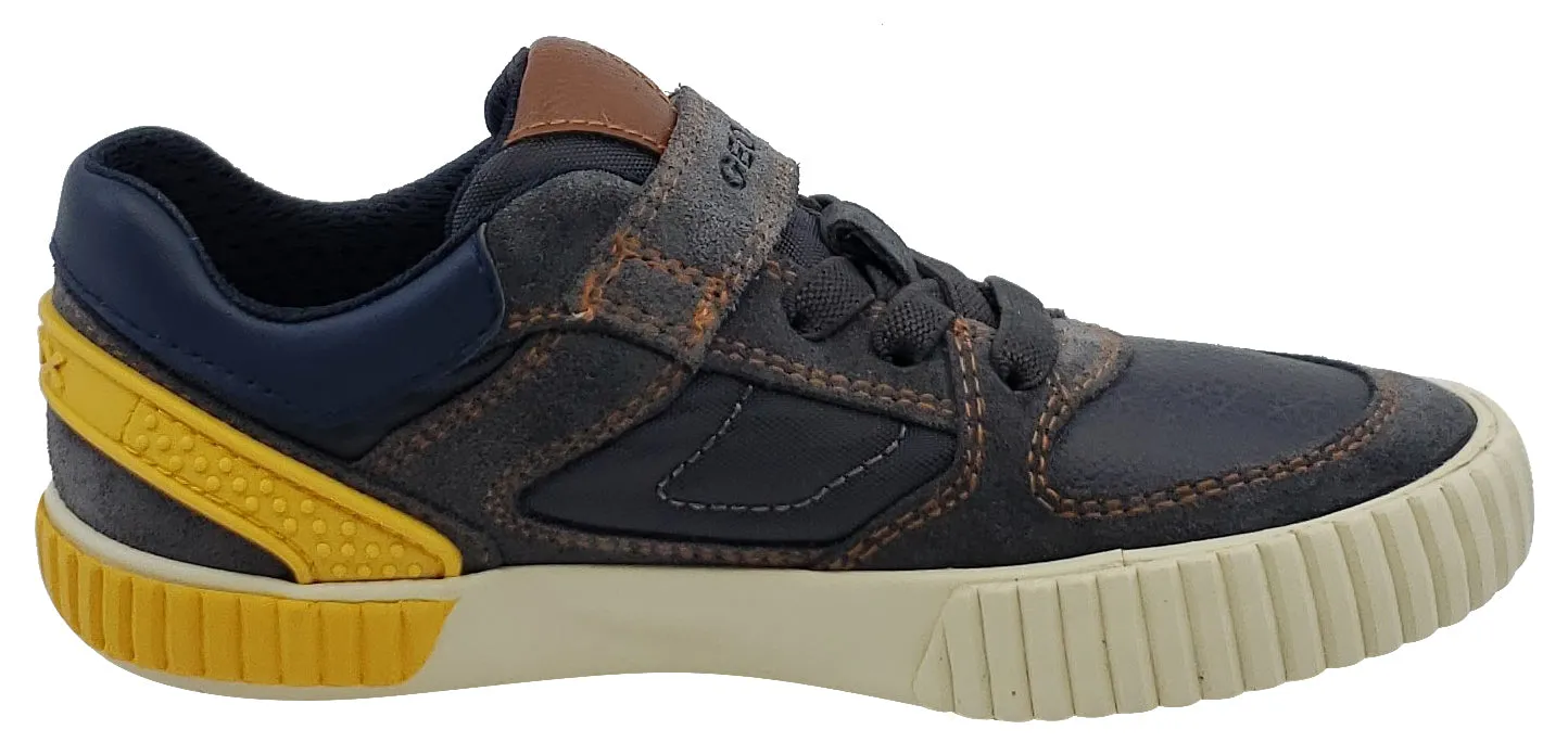 Asics Gel Resolution 8 Tennis Shoe Geox Alonisso Suede Textile Navy Brown Hook and Loop Sneaker Junior for Boy's