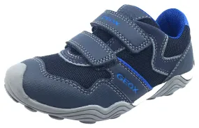 Asics Trail Scout 3 Running Shoes GEOX Boy's Arno Hook and Loop Sneaker (Navy/Royal Blue)