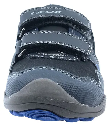 Asics Tow 727 Weightlifting Shoes GEOX Boy's Arno Velcro Sneaker Tennis Shoes (Dark Navy/Royal)