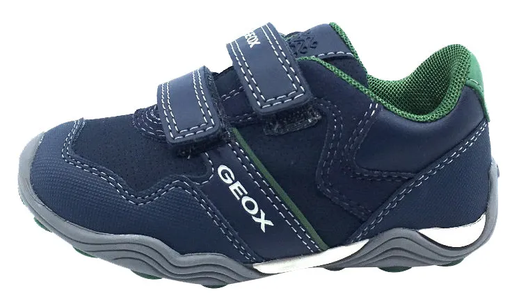 Best Support Asics Running Shoes GEOX Boy's Arno Velcro Sneaker Tennis Shoes, Navy/Green