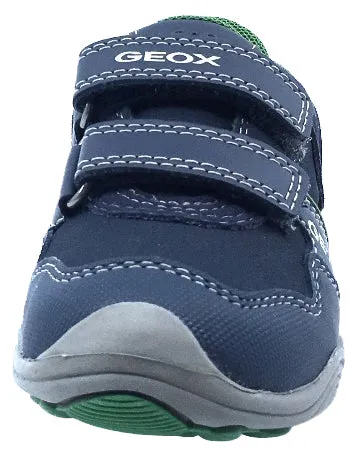 GEOX Boy's Arno Velcro Sneaker Tennis Shoes, Navy/Green Asics Shoes For Sale Near Me