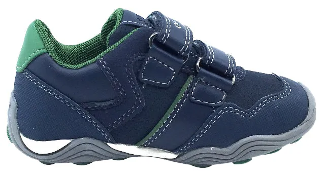 GEOX Boy's Arno Velcro Sneaker Tennis Shoes, Navy/Green Asics New Running Shoes