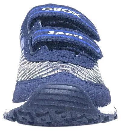 Coupons For Asics Running Shoes Geox Boy's Bernie Royal Blue & White Double Hook and Loop Strap Sneaker