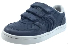 Geox Boy's DJ Rock 2 Navy Blue Triple Hook and Loop Sneaker Asics Shoes Sportstyle