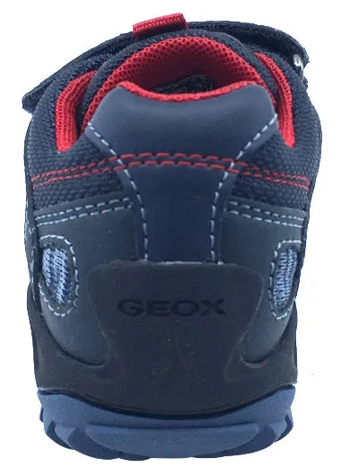 Saucony Vs Asics Walking GEOX Boy's Savage Hook and Loop Closure Sneaker Tennis Shoes, Navy/Red