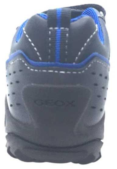 Geox Boy's Savage Navy Royal Blue Leather Double Hook and Loop Sporty Sole Low Top Sneaker Asics Gel Noosa Tri 7 Running Shoe