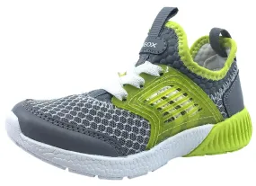 Asics Running Shoes Promo Code GEOX Boy's Sveth Elastic Lace Slip-On Sneaker (Grey/Yellow)