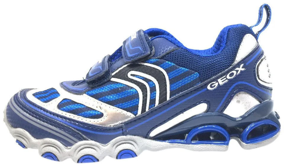 Asics Gel Kayano Similar Shoes Geox Boy's Tornado Navy & Royal Blue Double Hook and Loop Strap Sneaker