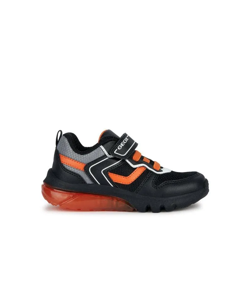 Asics Tigers Shoes Geox Junior Boys Black Runners J36LBC