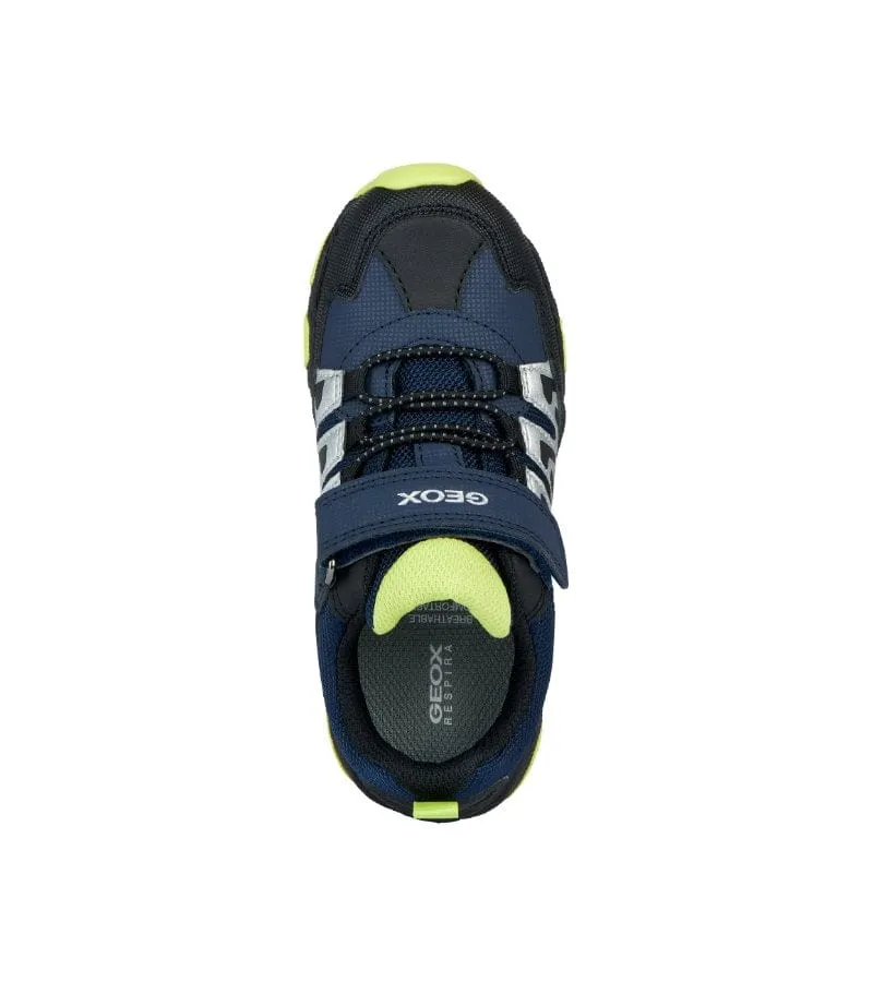 Geox Junior Boys Navy Runners J263ZB Asics Running Shoes Daily Trainer