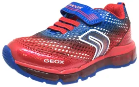 Geox Respira Boy's Android Royal Blue & Red Mesh Light Up Double Hook and Loop Sneaker Asics Gt 2000 10 Running Shoes