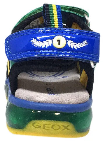 Asics Gel-cumulus 20 Running Shoes Geox Respira Boy's J Android B Green Triple Hook and Loop Strap Light Up Fisherman Sandal