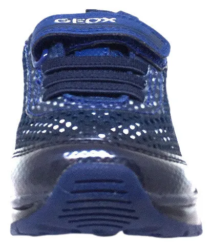 Geox Respira Boy's J Android Mesh Light Up Elastic Lace Hook and Loop Sneaker Shoe, Navy Asics Running Shoes 2e Width