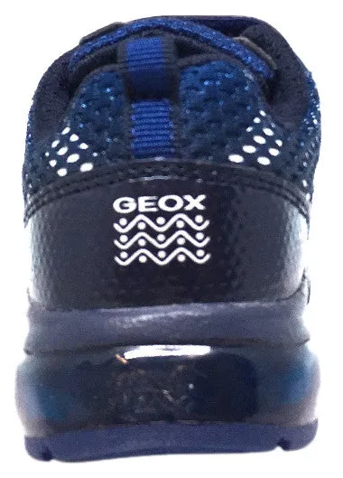 Old Asics Shoe Models Geox Respira Boy's J Android Mesh Light Up Elastic Lace Hook and Loop Sneaker Shoe, Navy