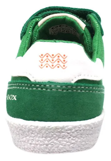 Geox Respira Boy's Suede and Canvas Double Hook and Loop Skater Sneaker Shoes, Green/Orange Asics Gt-2000 9 Knit Running Shoes