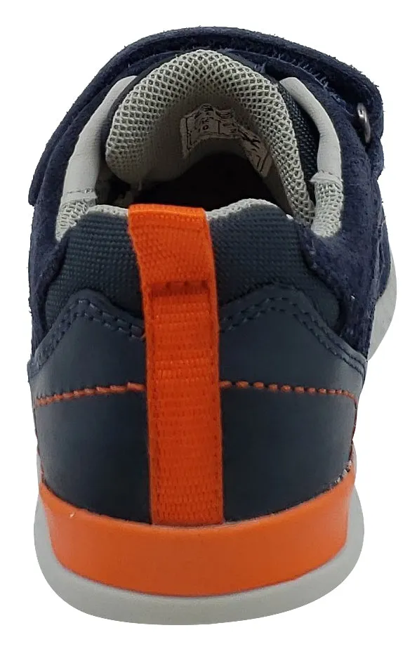 Asics Best Shoes For Plantar Fasciitis Geox Snake Suede Textile Navy Hook and Loop Sneaker Junior for Boy's