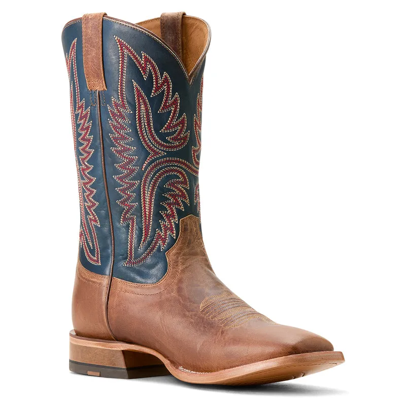 'Ariat' Men's Tanglewood SQ Toe - Bone / Honorable Blue Wedding Dress With Cowgirl Boots