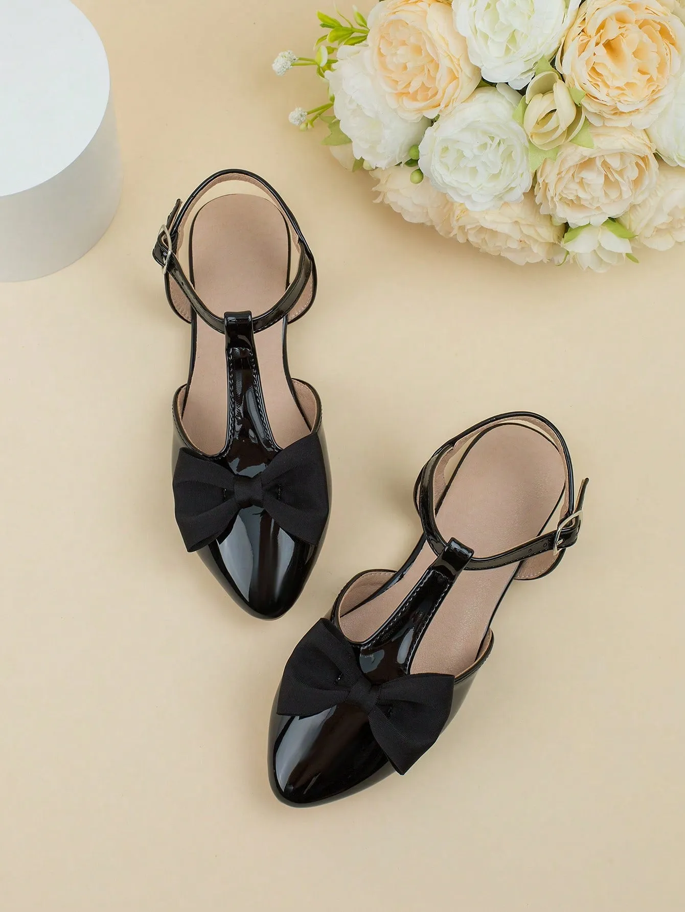 Girls Bow Decor Point Toe Ankle Strap Flats For Party Asics Shoes Gel Contend 7