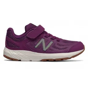 New Balance Heel To Toe Drop Girls Velcro 519 Running Shoe (Infant/Toddler) Purple