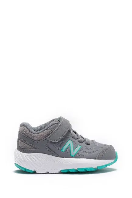 New Balance 860 V12 Women's Girls Velcro 519 Running Shoe (Infant/Toddler) Silver/Teal
