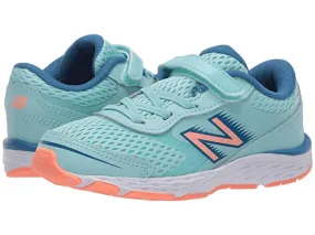 Girls Velcro 680 Running Shoe (Infant/Toddler) Bail Blue/Mako Blue New Balance Kids Clothes